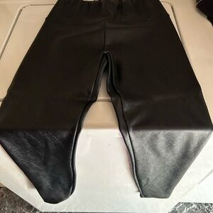 Womens Black Faux Leather Pants